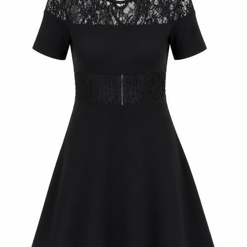 French Connection Black Fit & Flare Dress, Size 10, Party Perfect