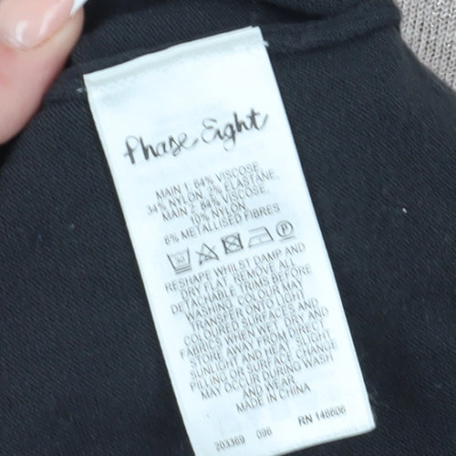 Phase Eight Women's Black Beige Shift Dress, Size 12