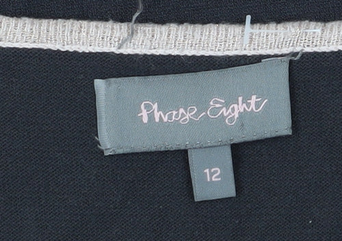 Phase Eight Women's Black Beige Shift Dress, Size 12