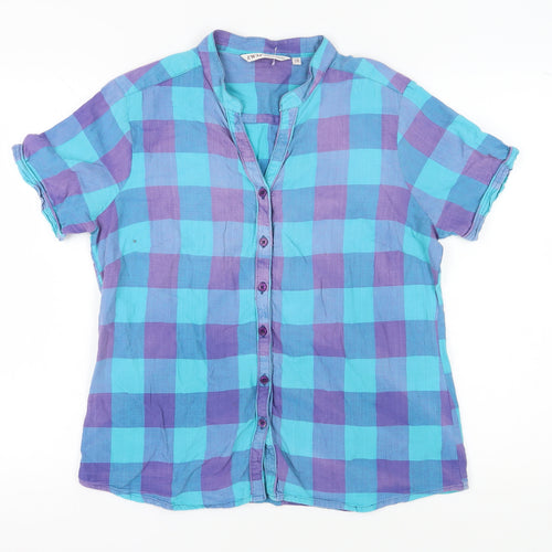 EWM Pure Classics Women's Multicoloured Check Button-Up Size 16