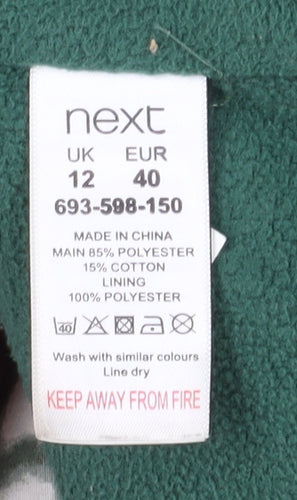 Next Women's Green Check Parka Jacket Size 12