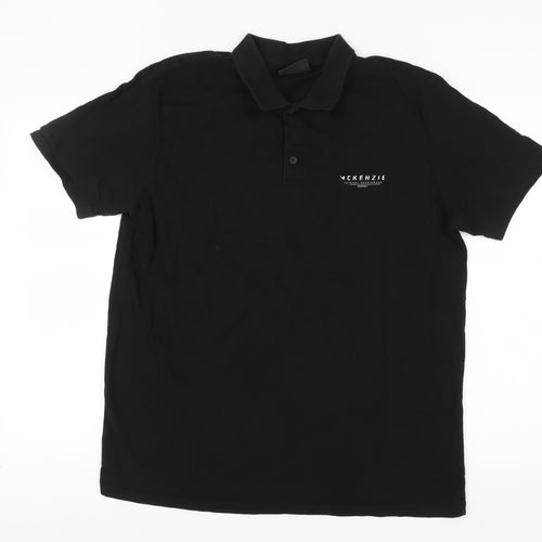 McKenzie Men's Black Polo Shirt XL Casual Solid