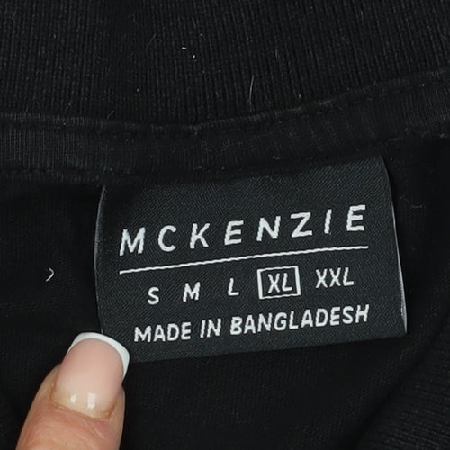 McKenzie Men's Black Polo Shirt XL Casual Solid