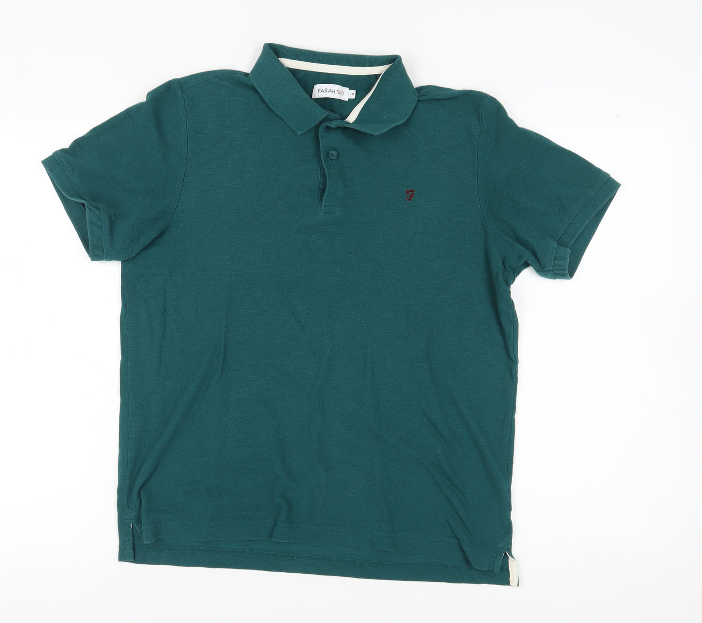 Farah Men's Green Polo Shirt Size M