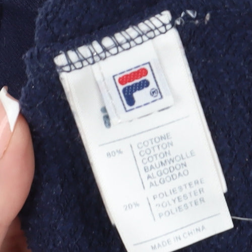 FILA Men's Blue Full Zip Hoodie - Size M