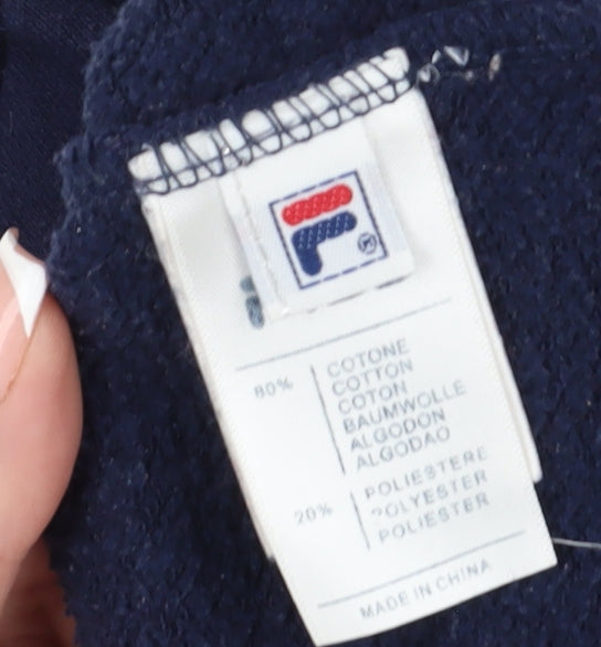 FILA Men's Blue Full Zip Hoodie - Size M