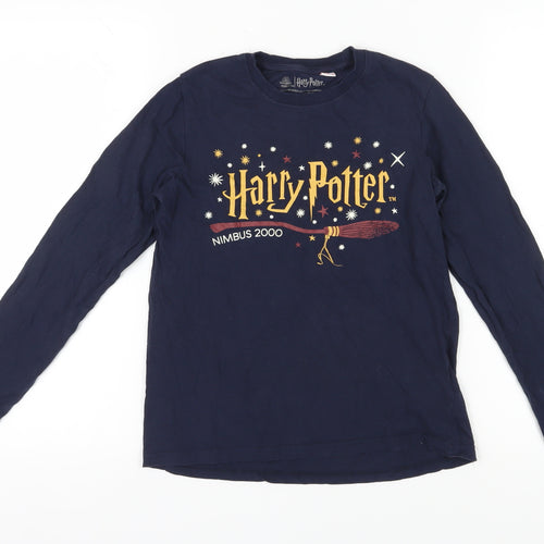 Harry Potter Girls Blue T-Shirt, Size 10-12 Years, Fantasy Style