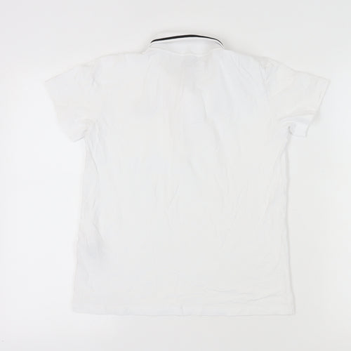 Emporio Armani Boys White Polo Shirt, Size 14, Short Sleeve