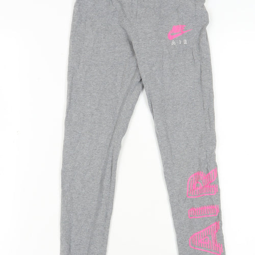 Nike Girls Grey Ankle Athleisure Leggings M
