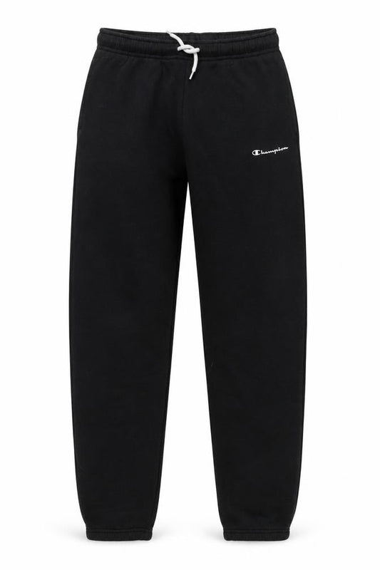 Front view of Champion boys’ black jogger trousers xl - casual comfortable wear