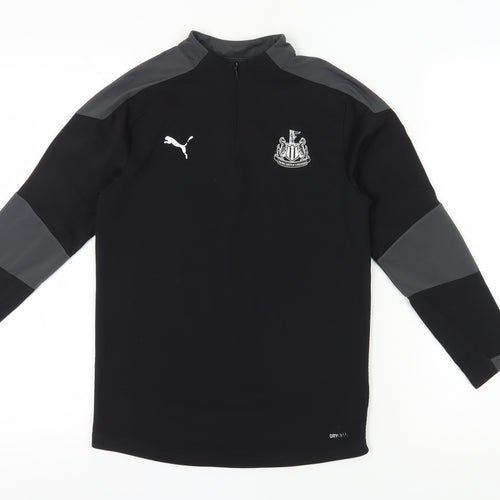 Puma Boys Black Football Pullover Top 11-12 Years