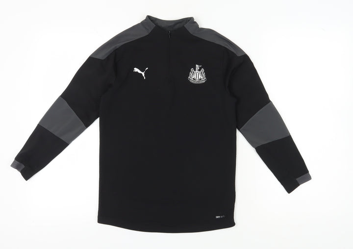 Puma Boys Black Football Pullover Top 11-12 Years