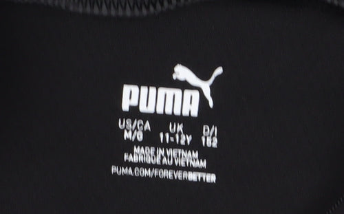 Puma Boys Black Football Pullover Top 11-12 Years