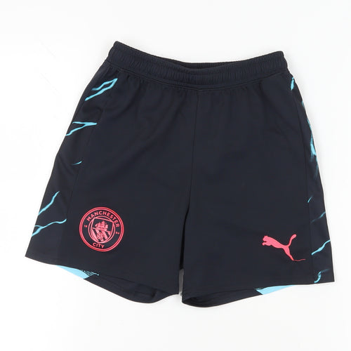 PUMA Boys Black Athletic Football Shorts 13-14 Years