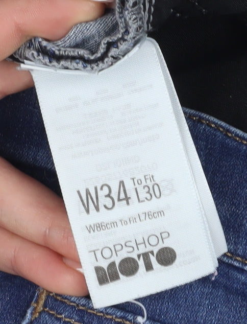 Topshop Women's Blue Skinny Jeans Size 12
