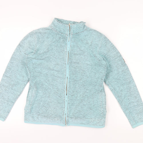 Weird Fish Women's Blue Full Zip Sweatshirt Size 10