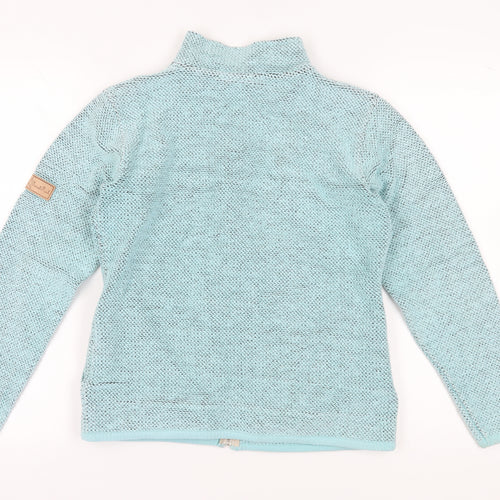 Weird Fish Women's Blue Full Zip Sweatshirt Size 10