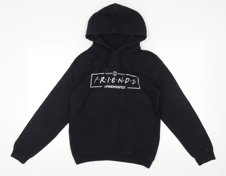 Friends Black Pullover Hoodie, Unisex Adults S