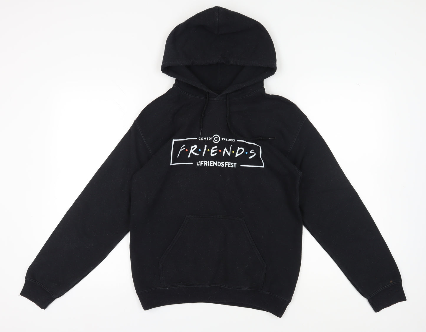 Friends Black Pullover Hoodie, Unisex Adults S