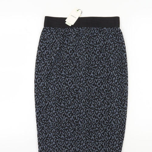 Sandwich Women's Blue Black Animal Print Pencil Skirt S