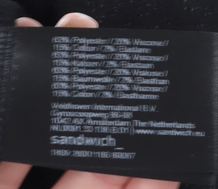 Sandwich Women's Blue Black Animal Print Pencil Skirt S