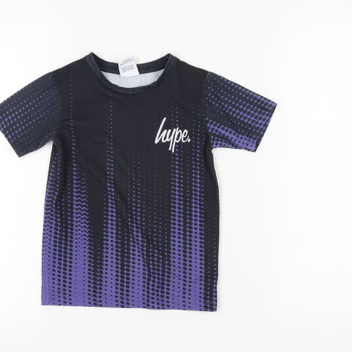 Hype Boys Black Purple Graphic T-Shirt 3-4 Years