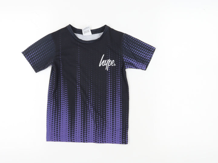 Hype Boys Black Purple Graphic T-Shirt 3-4 Years