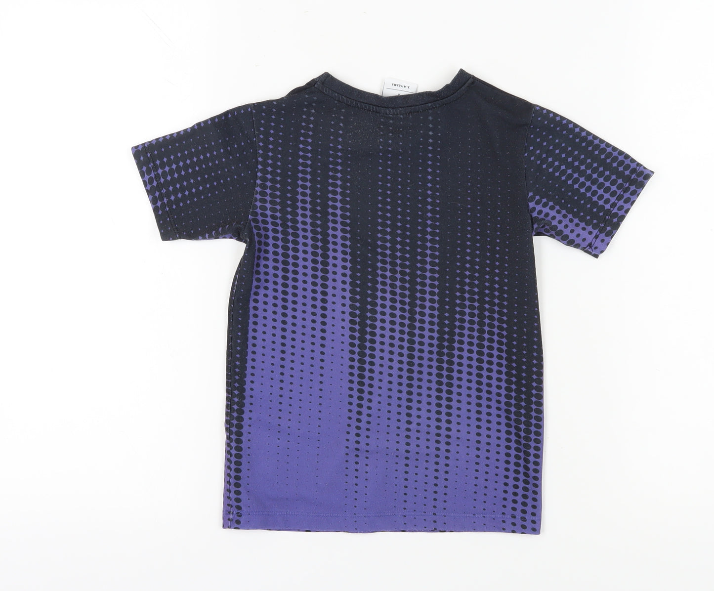 Hype Boys Black Purple Graphic T-Shirt 3-4 Years