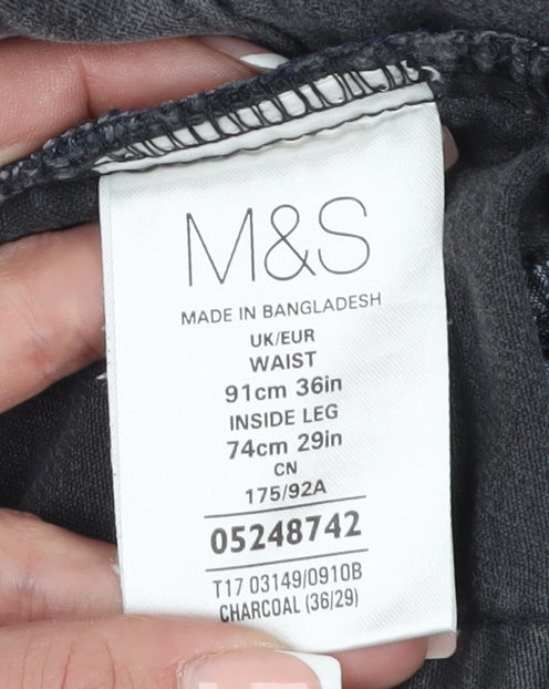 Marks and Spencer Men's Grey Chino Trousers Size 36