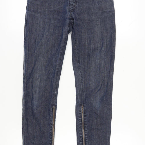Lee Women's Blue Skinny Jeans Size 26 with Ankle Zips