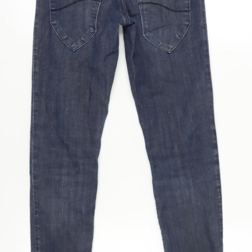 Lee Women's Blue Skinny Jeans Size 26 with Ankle Zips
