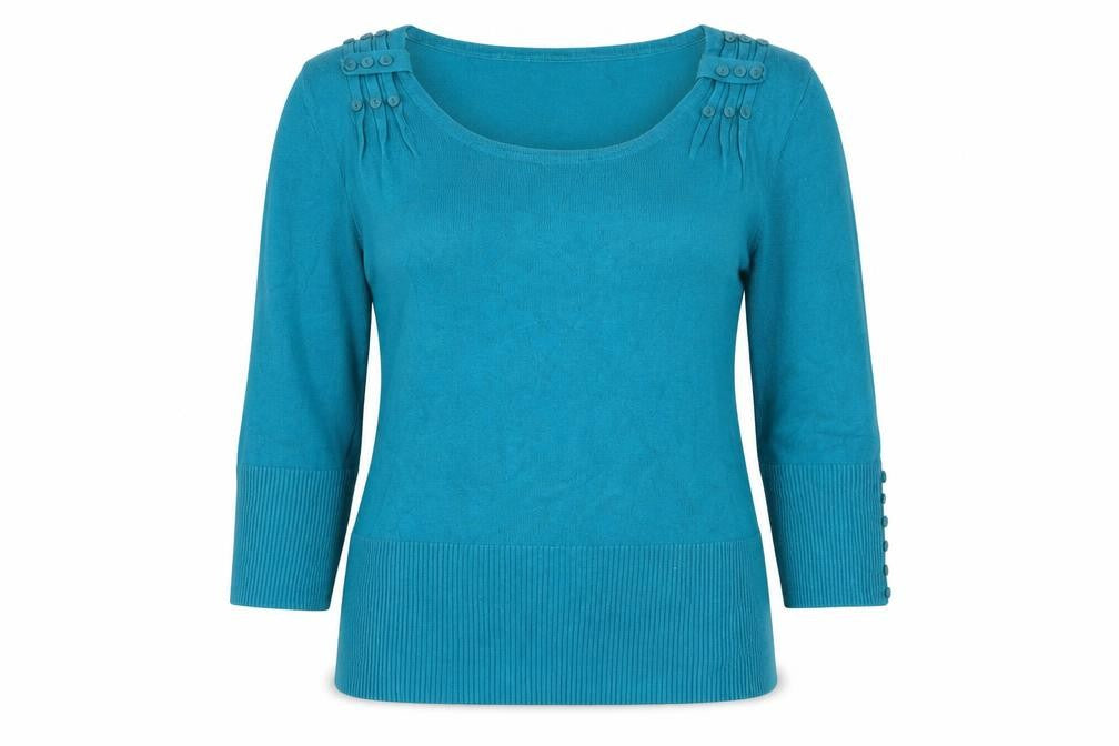 Front view of Roman Women Blue jumper, size 10