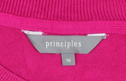 Principles Women's Pink Pullover Jumper Size 16