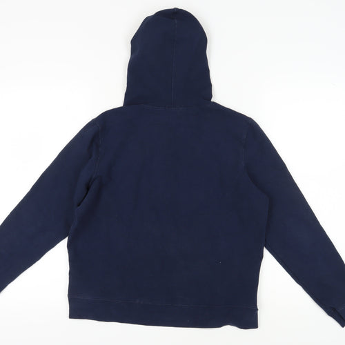 GAP Girls Blue Pullover Hoodie - Size L, Logo Accent