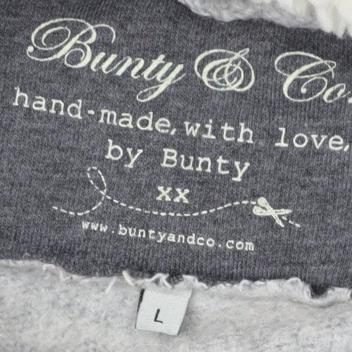Bunty & Co. Women's Grey Pullover Hoodie, Size L