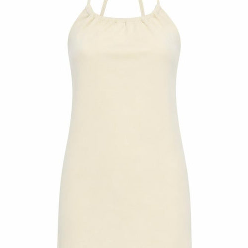 NA-KD Women's Beige XS Halter Slip Dress