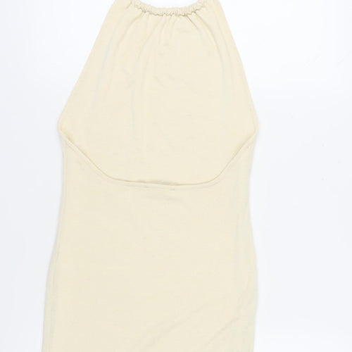 NA-KD Women's Beige XS Halter Slip Dress