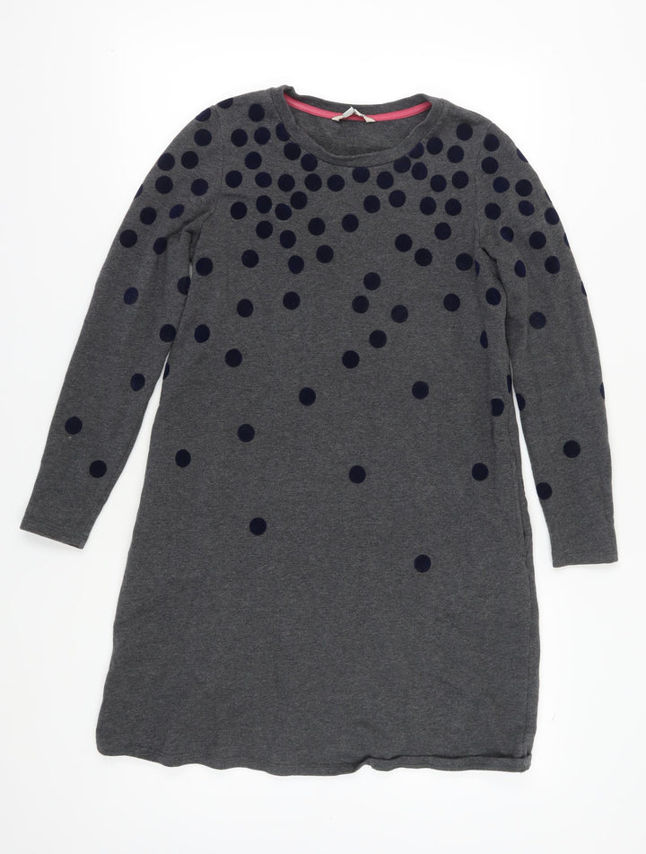 Boden Women's Grey Polka Dot Shift Dress Size 12
