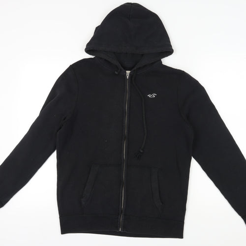 Hollister Men's Black Full Zip Hoodie Medium