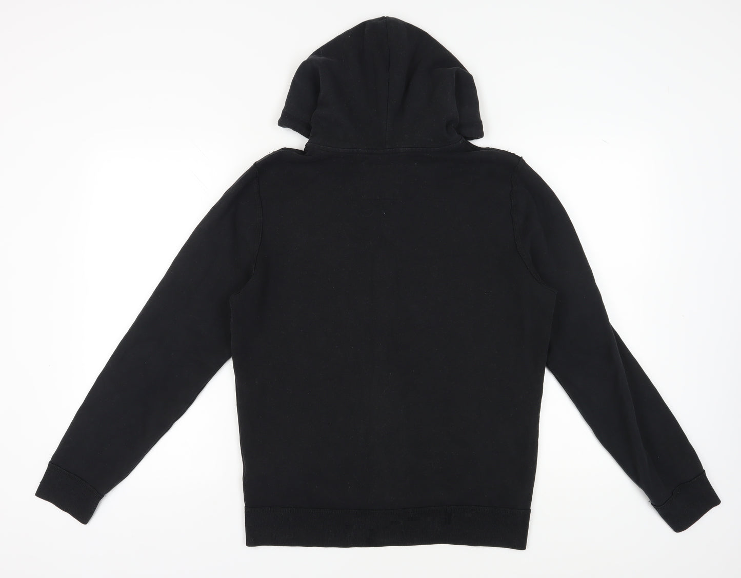 Hollister Men's Black Full Zip Hoodie Medium