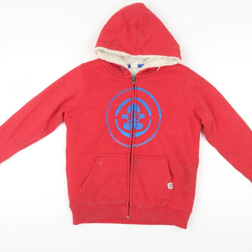 Saltrock Boys Red Hooded Full Zip Hoodie 9-10 Years