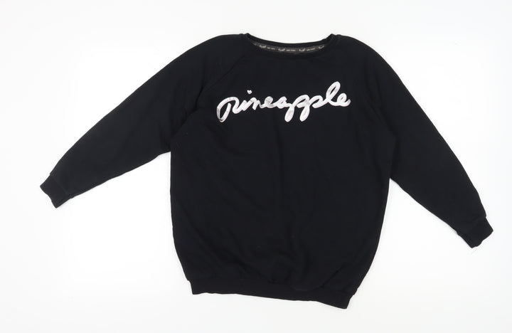 Pineapple Girls Black Sweatshirt 9-10 Years Crew Neck Dance