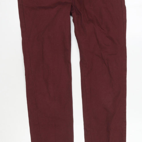 Bellfield Men's Red Chino Trousers Medium Regular