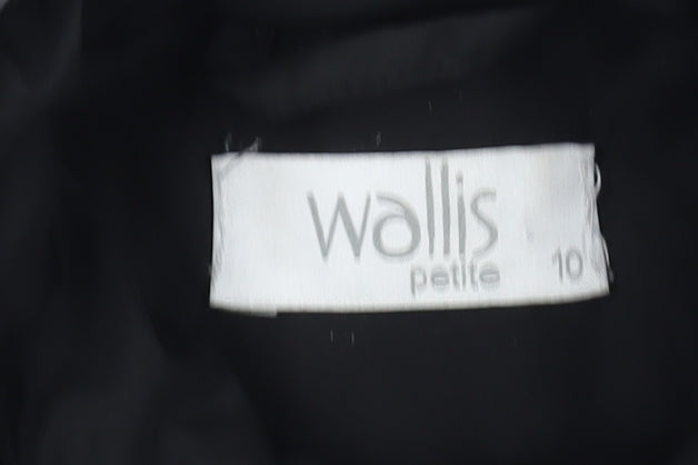 Wallis Women's Black Quilted Jacket Size 10 Petite