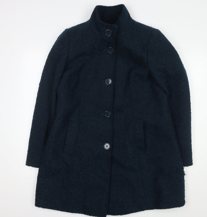 Debenhams Women’s Blue Overcoat Size 14 Button Lined