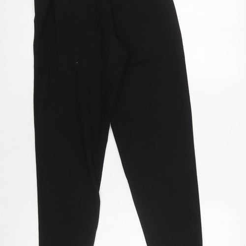 Bershka Women's Black Straight Trousers