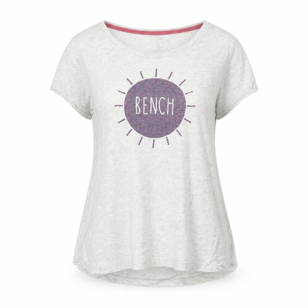 Bench Women's White T-Shirt, Size S, Casual Short Sleeve