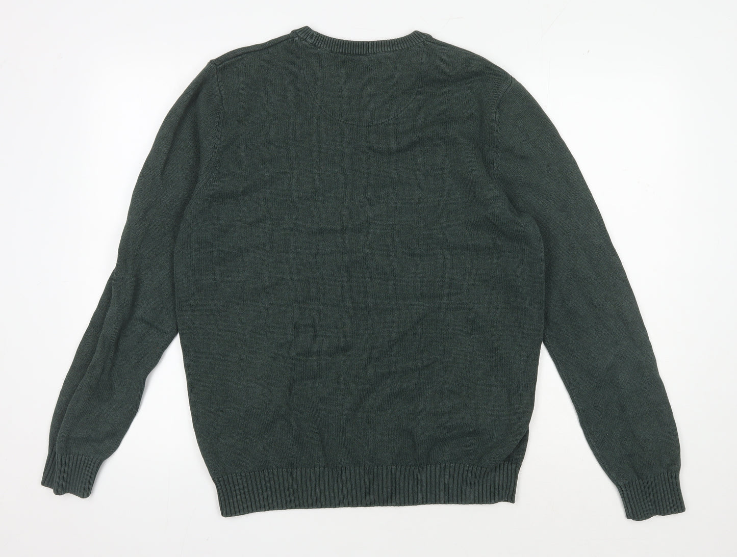 Maine New England Men's Green Pullover, M, Crew Neck Jumper