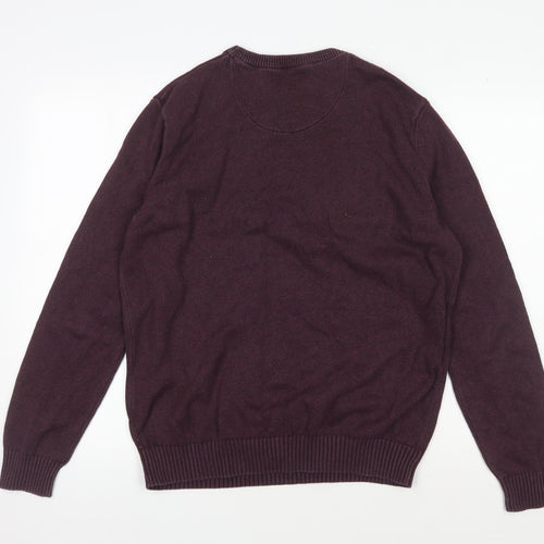 Maine Men's Purple Cotton Pullover Jumper M