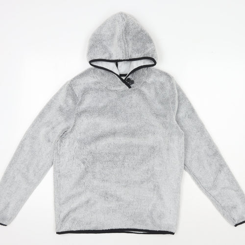 Crane Women's Grey Fleece Pullover Hoodie Size 8